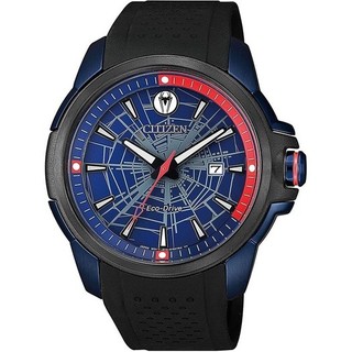 CITIZEN 星辰錶 光動能男錶 漫威蜘蛛俠聯名款 AW1156-01W 限量款 防水夜光