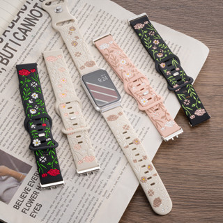 SAMSUNG 適用於三星 Galaxy Fit 3 SM-R390 運動透氣錶帶手鍊更換的矽膠錶帶