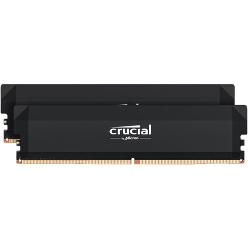 Micron 美光  Crucial PRO DDR5 6000 64GB(32G*2) CL40超頻(黑散熱片) 桌