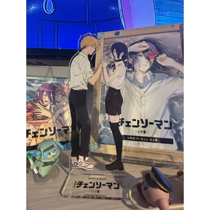 【台灣熱銷🔥Chainsaw Man 立牌】電鋸人壓克力立牌 電鋸人周邊擺件 日版電鋸人劇場版 蕾塞電次牽手錶白煙花雙