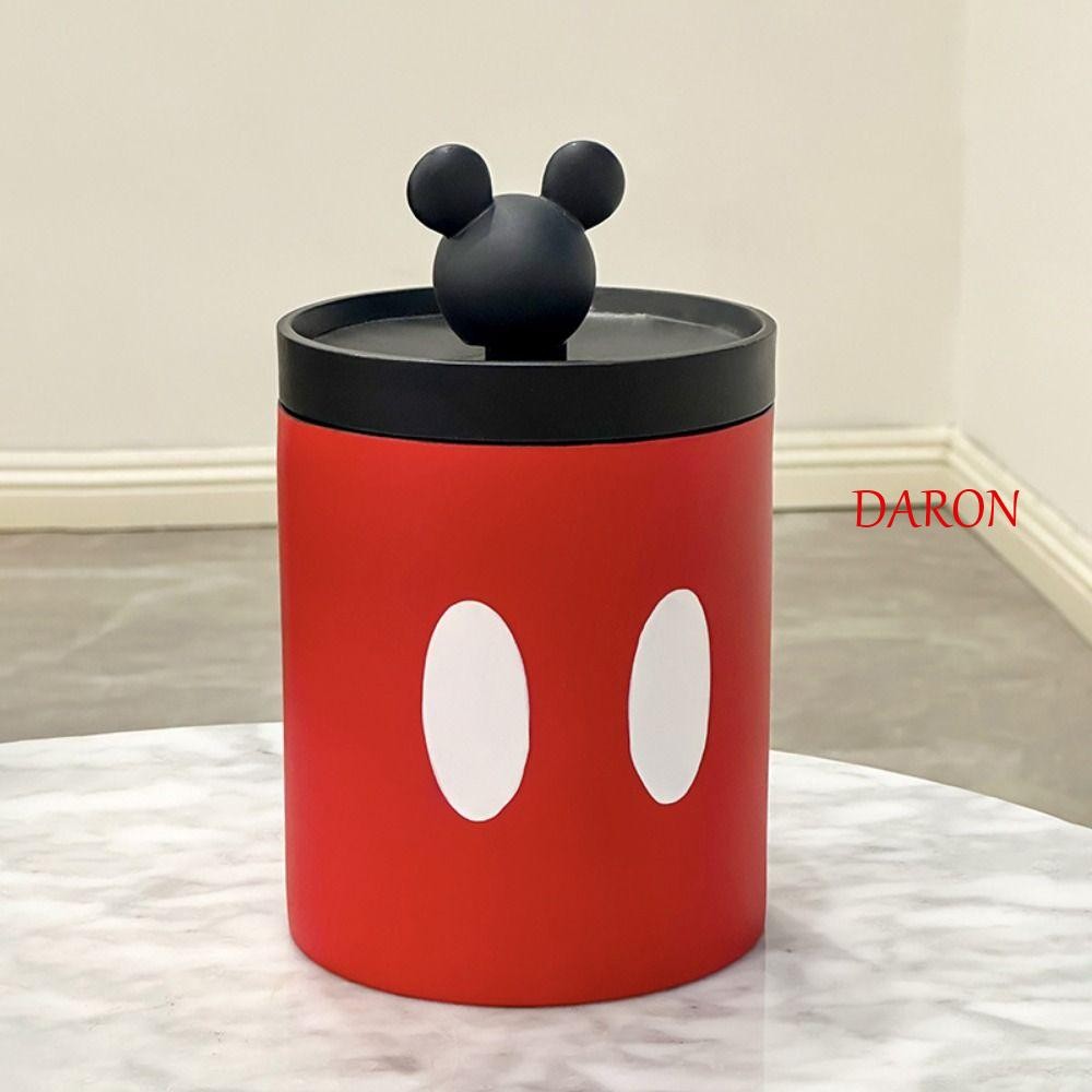 DARON 米老鼠收納盒,裝飾模型玩具米老鼠紙巾盒,餐巾紙收納盒乙烯基收藏筒米奇飾品裝飾生日