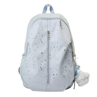 夏季優品 星星點綴 大容量 好看 時尚 耐用 雙肩包 後背包 大容量後背包 星星後背包 女生後背包 菱格後背包 雙肩後背