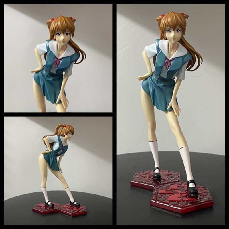 【模型工廠】EVA 校服明日香 GK式波 明日香 蘭格雷 機箱美少女模型擺件手辦