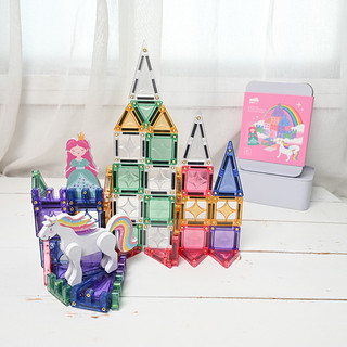 MNTL磁力片/ 童話城堡Fairy Tale Castle/ 粉彩色/ 50pcs eslite誠品