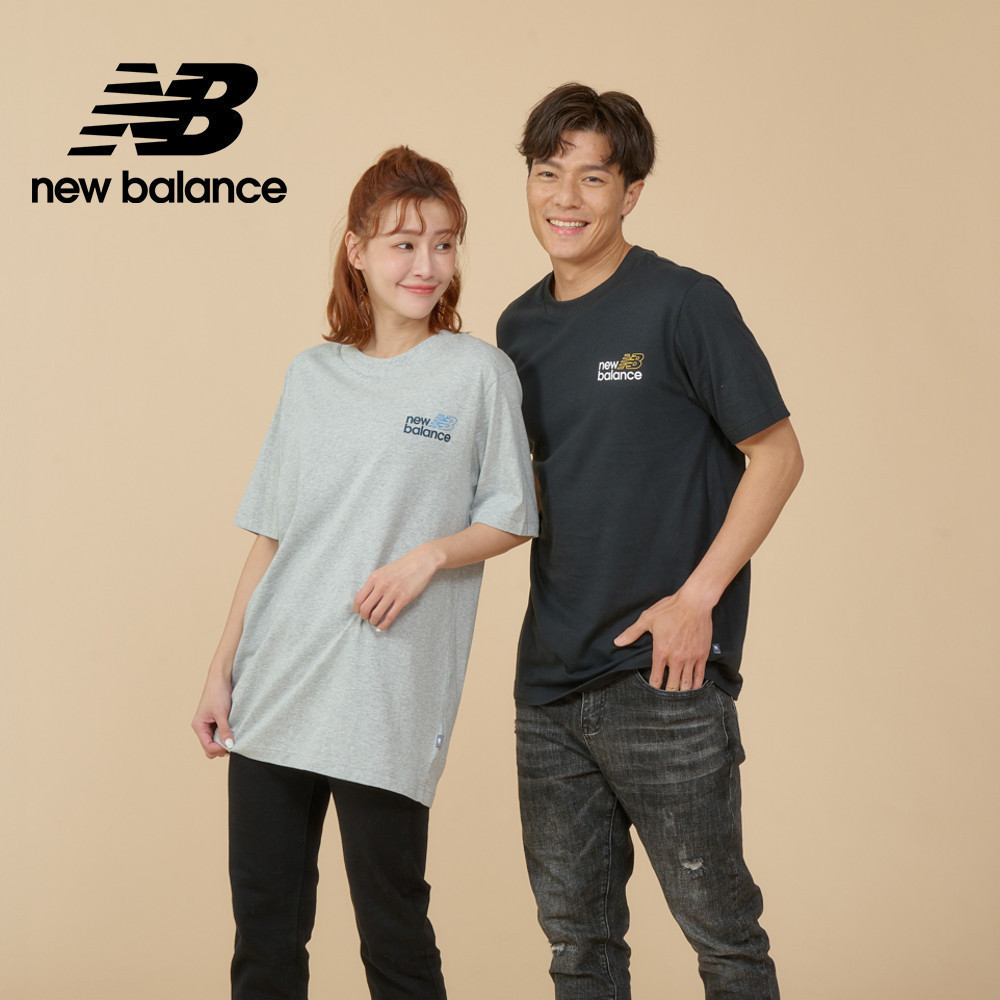 【New Balance】NB 圓領短袖上衣_男性_黑色_MT43901BK (網路獨家款)