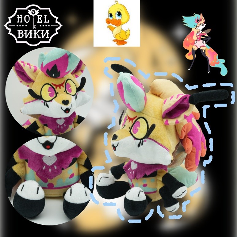 PLUS✨新產品預售✨可愛狐狸毛絨公仔卡哇伊Beelzebub毛絨玩俱生日禮物Helluva Boss周邊玩具批發玩具精