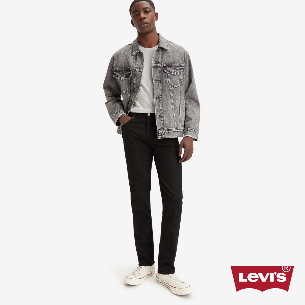 Levis 男款 511 低腰修身窄管牛仔褲 / 黑色基本款 / 彈性布料 人氣新品 04511-1507