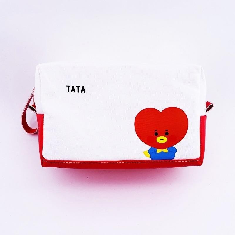 ⭐韓國代購正版預售⭐新款BTS防彈少年團BT21baby款筆袋TATA COOKY收納袋化妝包手提包