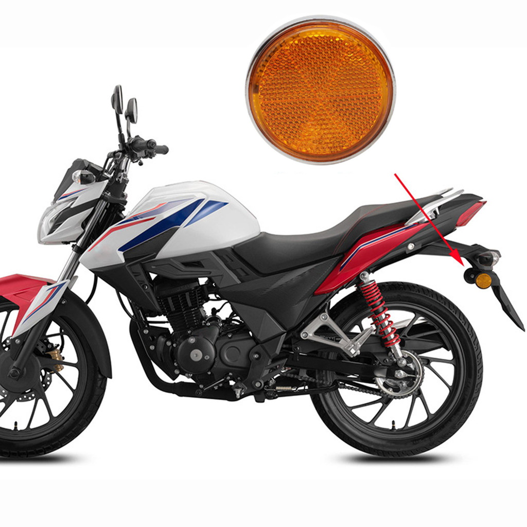 HONDA 2PCS 摩托車、電動自行車、自行車圓形反射器夜間剎車警告裝置適用於本田 CL70 SL 70 90 C70