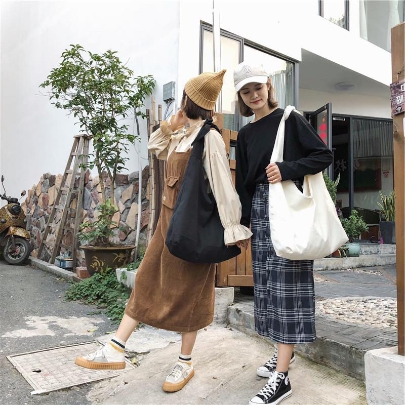 台灣出貨丨7色 送子鳥 包包 斜背包 側背包 大容量 帆布包 大斜挎 復古 蝴蝶結CBB