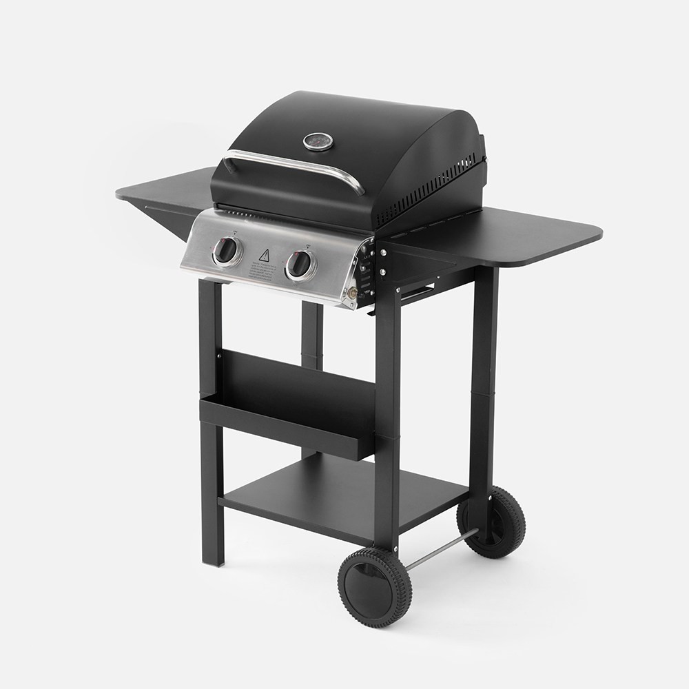 紐澤西 二爐頭瓦斯烤肉爐 附防塵套