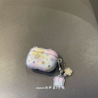 🛒免運費 僅適用於蘋果 韓系ins暈染彩色星星適用於蘋果airpodspro1代2代3代4代耳機殼