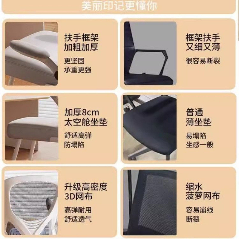 💖熱賣💖電腦椅子靠背椅久坐舒服電競椅人體工學椅宿捨大學生學習辦公座椅🎉 羽歡🎉