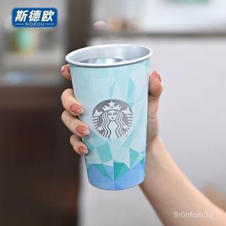 🚀在臺隔日達🚀新款星巴克變色杯子冷變鋁杯可愛熊店長高顔值變色水杯ins馬克杯 ZDX1