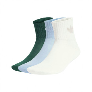 adidas 休閒襪 Mid Ankle 短襪 襪子 白 藍 綠 愛迪達 3雙入 [ACS] JI9494