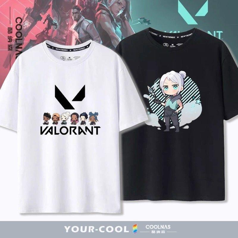 無畏契約VALORANT瓦羅蘭特捷風遊戲二次元短袖t恤純棉寬鬆半袖夏男女T恤 上衣 cos上衣 男裝