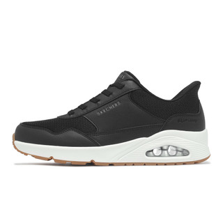 Skechers 休閒鞋 Uno-Banksia Slip-Ins 男鞋 黑 白 膠底 氣墊 健走 183022BLK