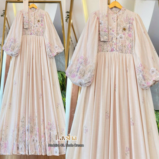 Nadzira set Gamis Set Hijab Wanita Muslim Ceruty Babydol