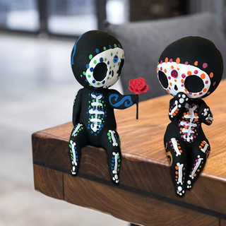 【跨境熱銷】Sugar Skull Couple Figurine糖頭骨夫𡠹鵰像裝飾 CDOG