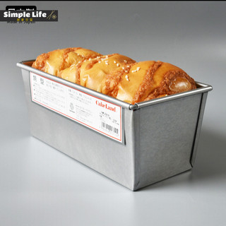 日本進口cakeland鋼製麵包吐司模具家用帶蓋長方形土司盒烘焙模具
