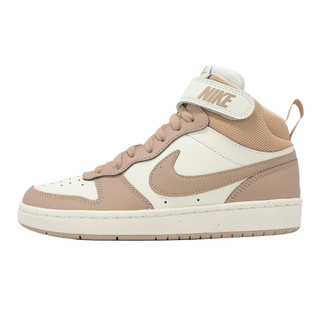 Nike 休閒鞋 Court Borough Mid 2 GS 大童 女鞋 奶茶色 [ACS] CD7782-125