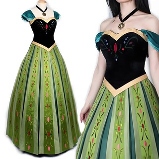 【新品特價】冰雪奇緣安娜公主連衣裙禮服兒童節萬聖節npc cosplay演出遊戲服優質裝扮 桃園售後無憂