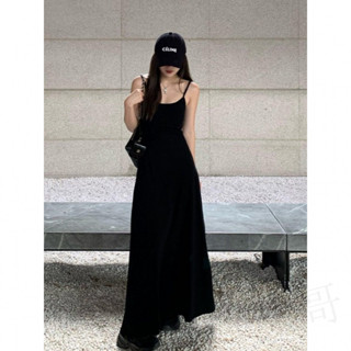 🐱 限時下殺 歐美大牌細肩大裙襬僊女長版洋裝 莫代爾棉 包臀洋 顯瘦長洋小個子收腰內搭氣質 UL