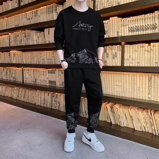 KK男裝 台灣出貨 男裝休閑運動套裝 長袖衛衣長褲 秋天套裝 休閒服 韓國男裝 日系套裝 男裝 男士男裝 寬鬆套裝
