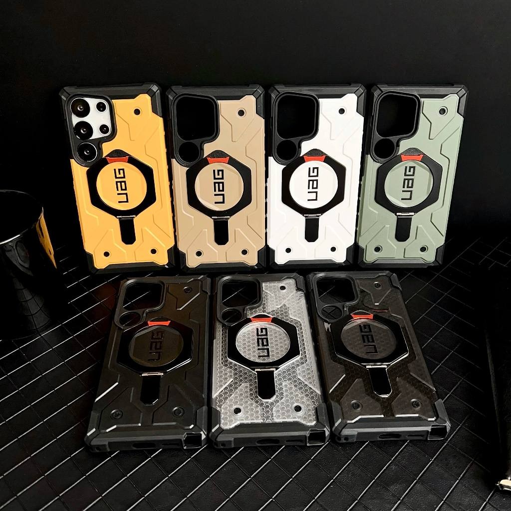 SAMSUNG 新款uag Explorer系列適用於三星s25ultra s24 s23帶支架磁性保護套,軍工級防摔。
