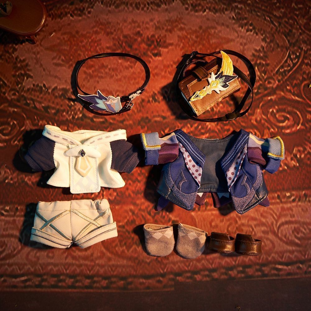 臺灣出貨 20cm娃衣 【僅娃衣】DOKIDOKI原神棉花娃娃 五郎 凝光 琴 謝菲爾多角色精緻款 20CM娃衣 娃衣