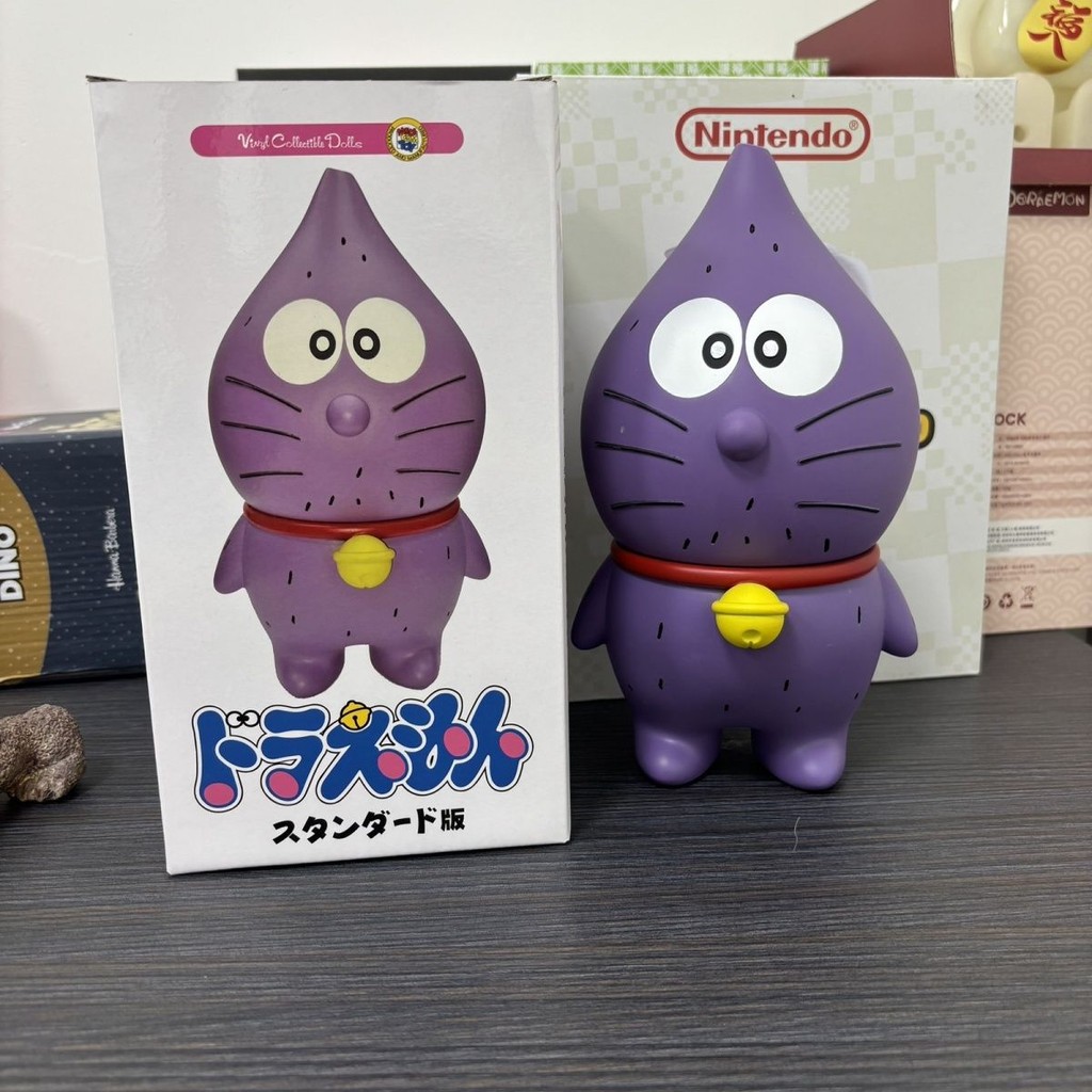 【台灣現款】哆啦a夢機器貓大雄靜香胖虎擺件動漫國產搪膠玩具生日禮物公仔