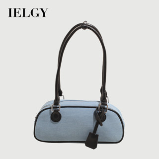 IELGY 女士腋下包 大容量手提保齡球包 個性拼接單肩