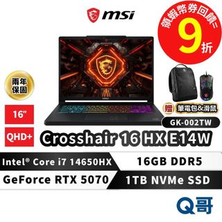 MSI Crosshair 16 HX E14WGK-002TW 電競筆電 16吋 Intel9 1TB 16G 筆電