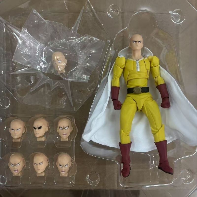 跨境新品 一拳超人 驚奇山口埼玉 斗篷山口埼玉 可動埼玉 轉輪科技系列 光頭斗篷可動模型盒裝公仔新品