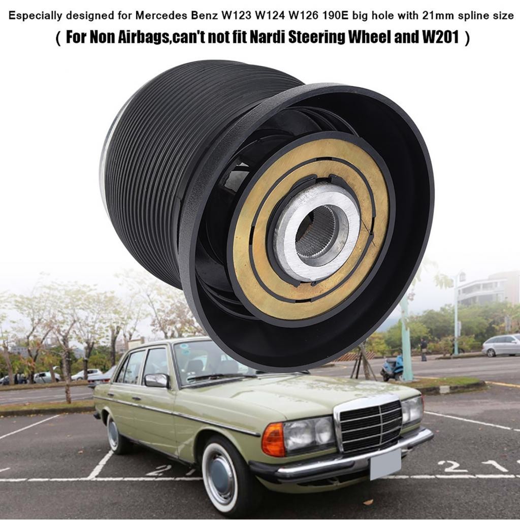 21mm方向盤輪轂適配器boss套件benz W123 W124 W126 190E銀牌