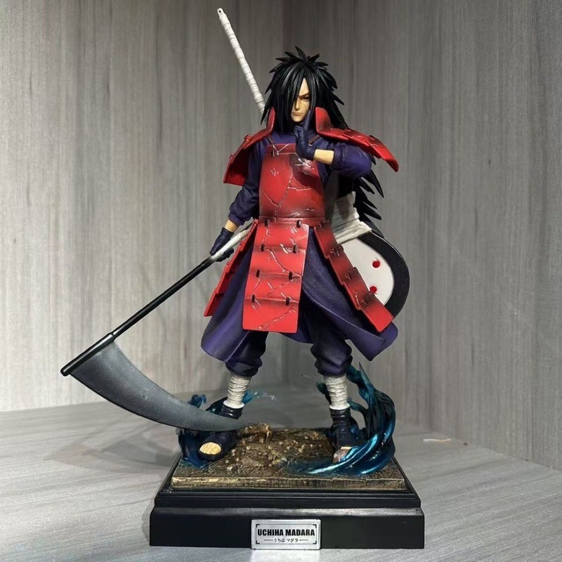 火影忍者新品 宇智波斑 不明協會宇智波斑35cm 可發光宇智波斑 gk火影忍者雕像手辦動漫周邊雕像模型機箱擺件 新品
