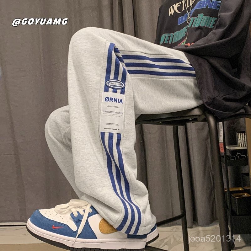 【MR.男先生】臺灣出貨 免運 褲子男 休閒褲 韓版 冬季新款 加絨加厚休閒褲 減齡！潮流百搭寬鬆 束腳 運動褲