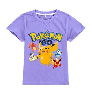 卡通pokemon印花圖案男女童裝短袖T恤兒童上衣A015
