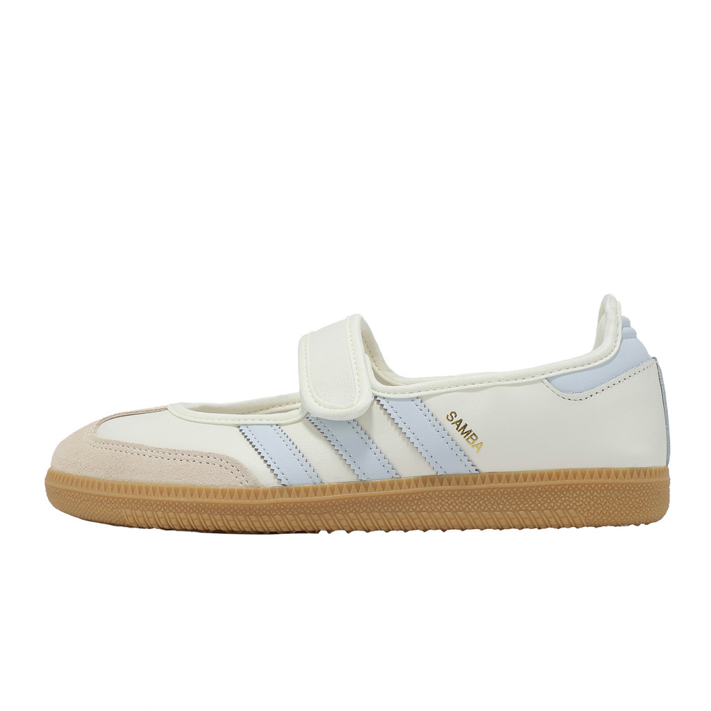 adidas 休閒鞋 Samba Jane W 女鞋 瑪麗珍鞋 白 藍 膠底 魔鬼氈 愛迪達 [ACS] JR7339