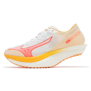 Mizuno 競速跑鞋 Wave Duel Pro 男鞋 白 橘 黃 美津濃 [ACS] U1GD2200-03