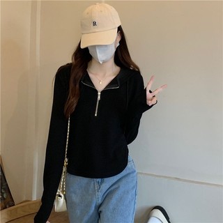 愛依依 長袖T恤 連帽上衣 打底內搭衫 S-2XL秋季純色不規則休閒寬鬆長袖上衣-7468.