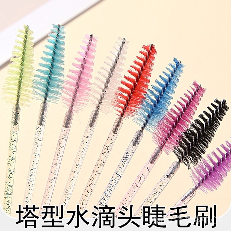 🎇可開發票✨廠傢直銷微型水滴大頭睫毛刷彩色睫毛棒尼龍頭睫毛捲縴長跨境熱銷#免運