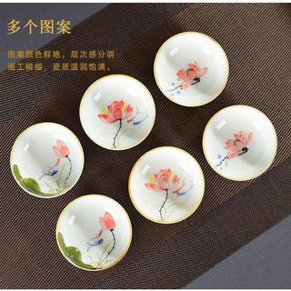 ✨手繪茶杯禪意杯青瓷功夫茶具杯子個人主人杯普洱茶杯