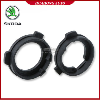 適用於斯柯達Skoda Octavia 汽車LED大燈泡卡扣 卡座 底座配件 改裝固定架 大燈底座