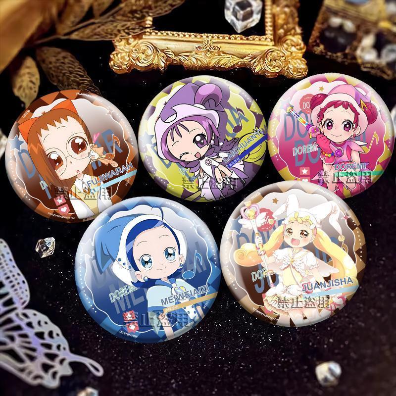 【臺灣出貨】 小魔女doremi周邊 小魔女徽章 小魔女DoReMi鐳射吧唧 谷子徽章 春風DoReMi瀨川音符飛鳥桃