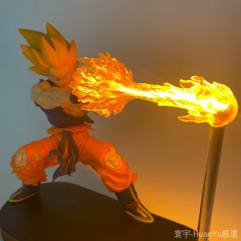 ✨台灣現貨✨【成品】七龍珠手辦小夜燈 龜派氣功悟空衝擊波懸浮小夜燈盒裝擺件