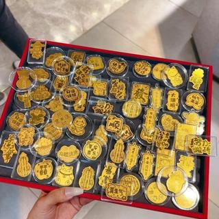 台灣熱銷🔥臺灣熱銷🔥工廠直銷2mg黃金手機貼999公主請發財黃金貼紙暴富金片財庫手機貼