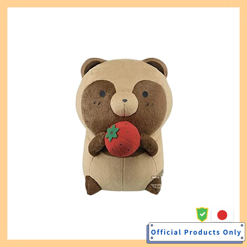 一番くじ 狸與狐狸 水果滿滿 B賞 捧著草莓的狸 造型抱枕