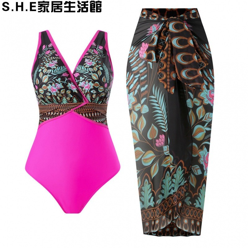 ❤免運推薦❤新品推薦2024新款連體泳衣女歐美性感比基尼泳裝沙灘裙罩衫套裝批髮