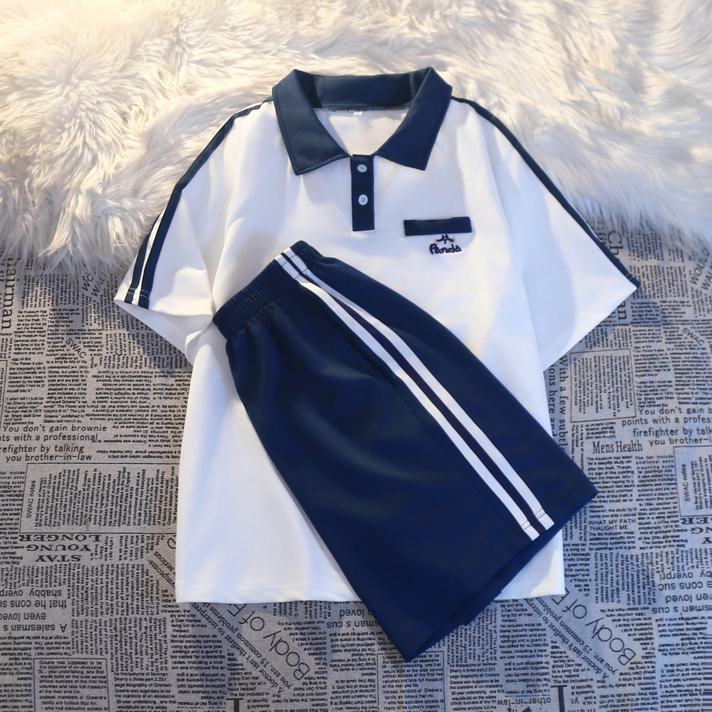 polo學院套裝女學生初高中生短袖t恤運動短#polo學院套裝女學生初高中生短袖t恤運動短